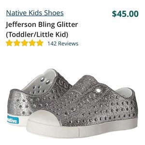 Native Silver Jefferson Bling Glitter Shoes